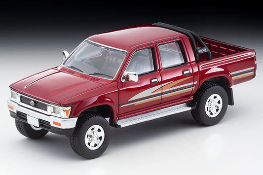 Mô hình xe Tomyca Limited Vintage TLV 1:64 Toyota Hilux 4WD Pickup Double Cab SSR (Red) 1991 Model | LV-N256a