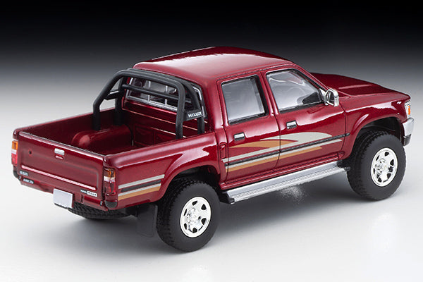 Mô hình xe Tomyca Limited Vintage TLV 1:64 Toyota Hilux 4WD Pickup Double Cab SSR (Red) 1991 Model | LV-N256a
