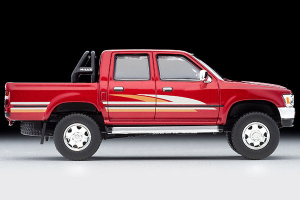 Mô hình xe Tomyca Limited Vintage TLV 1:64 Toyota Hilux 4WD Pickup Double Cab SSR (Red) 1991 Model | LV-N256a