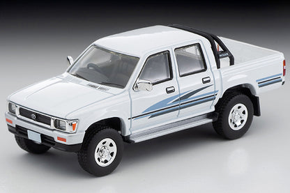 Mô hình xe Tomyca Limited Vintage TLV 1:64 Toyota Hilux 4WD Pickup Double Cab SSR (White) 1991 Model | LV-N256b