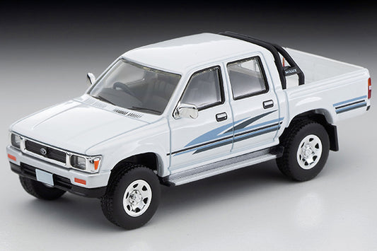 Mô hình xe Tomyca Limited Vintage TLV 1:64 Toyota Hilux 4WD Pickup Double Cab SSR (White) 1991 Model | LV-N256b