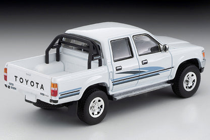Mô hình xe Tomyca Limited Vintage TLV 1:64 Toyota Hilux 4WD Pickup Double Cab SSR (White) 1991 Model | LV-N256b