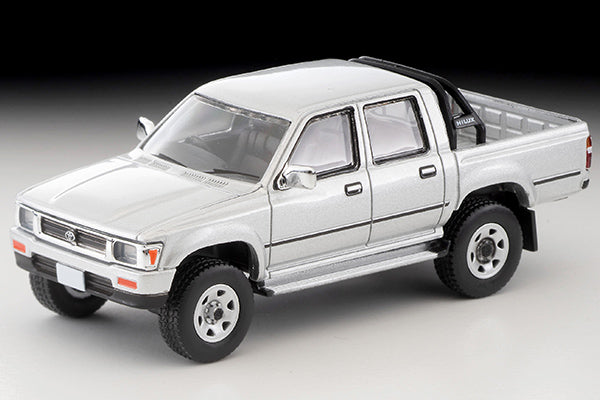 Mô hình xe Tomyca Limited Vintage TLV 1:64 Toyota Hilux 4WD Pickup Double Cab SSR (Silver) 1991 Model | LV-N256c