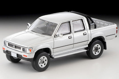 Mô hình xe Tomyca Limited Vintage TLV 1:64 Toyota Hilux 4WD Pickup Double Cab SSR (Silver) 1991 Model | LV-N256c