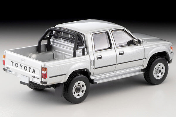 Mô hình xe Tomyca Limited Vintage TLV 1:64 Toyota Hilux 4WD Pickup Double Cab SSR (Silver) 1991 Model | LV-N256c