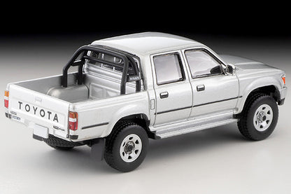 Mô hình xe Tomyca Limited Vintage TLV 1:64 Toyota Hilux 4WD Pickup Double Cab SSR (Silver) 1991 Model | LV-N256c