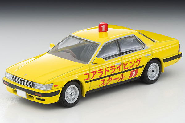 Mô hình xe Tomyca Limited Vintage TLV 1:64 Nissan Laurel driving school car (yellow) 1992 model | LV-N260a
