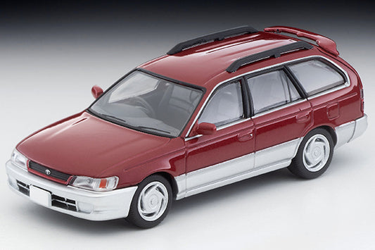 Mô hình xe Tomyca Limited Vintage TLV 1:64 Toyota Corolla Wagon G Touring (red/silver) 1997 model | LV-N264a