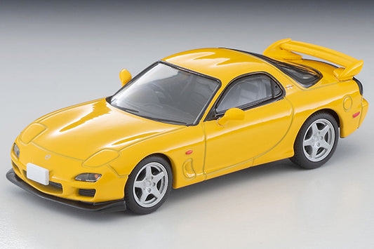 Mô hình xe Tomyca Limited Vintage TLV 1:64 Mazda RX-7 Type R Bathurst R (yellow) 2001 model | LV-N267d