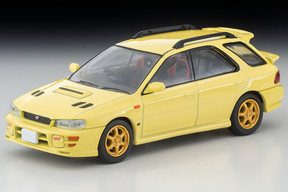 Mô hình xe Tomyca Limited Vintage TLV 1:64 Subaru Impreza Pure Sports Wagon WRX STi Ver.VI (yellow) 1999 model | LV-N274b
