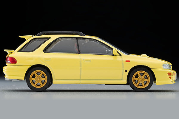 Mô hình xe Tomyca Limited Vintage TLV 1:64 Subaru Impreza Pure Sports Wagon WRX STi Ver.VI (yellow) 1999 model | LV-N274b