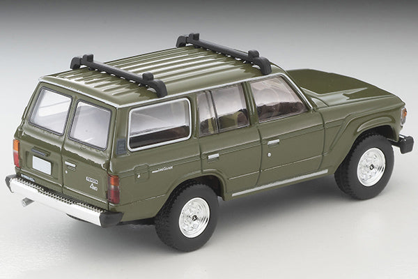 Mô hình xe Tomyca Limited Vintage TLV 1:64 Toyota Land Cruiser 60 (Olive) Canoe, Figure Included | LV-N279e
