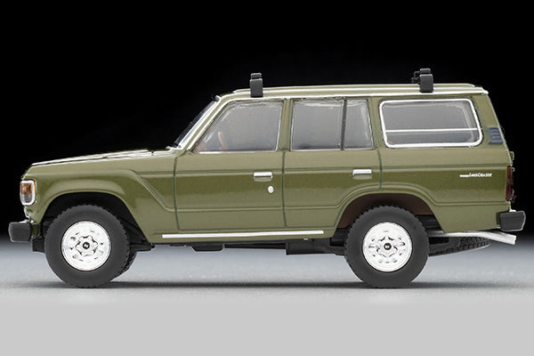 Mô hình xe Tomyca Limited Vintage TLV 1:64 Toyota Land Cruiser 60 (Olive) Canoe, Figure Included | LV-N279e