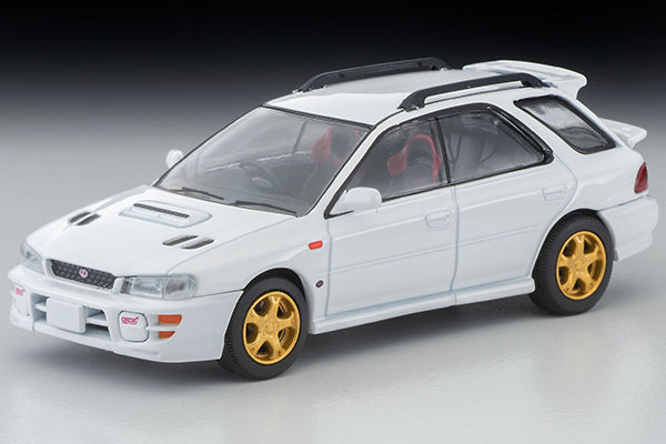 Mô hình xe Tomyca Limited Vintage TLV 1:64 Subaru Impreza Pure Sports Wagon WRX STi Version V (white) 1998 model | LV-N281a
