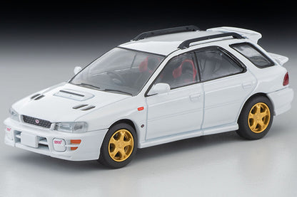 Mô hình xe Tomyca Limited Vintage TLV 1:64 Subaru Impreza Pure Sports Wagon WRX STi Version V (white) 1998 model | LV-N281a