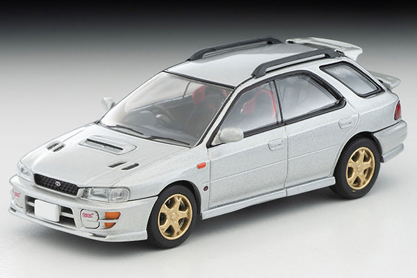 Mô hình xe Tomyca Limited Vintage TLV 1:64 Subaru Impreza Pure Sports Wagon WRX STi Ver.V (silver) 1998 model | LV-N281c