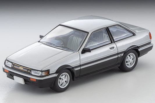 Mô hình xe Tomyca Limited Vintage TLV 1:64 Toyota Corolla Levin 2-door GT-APEX (silver/black) 1984 model | LV-N284c