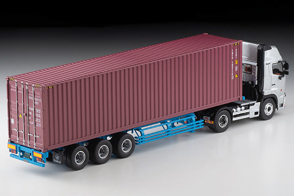 Mô hình xe Tomyca Limited Vintage TLV 1:64 Hino Profia 40ft marine container trailer (Toho Sharyo TC36H1C34) (silver) | LV-N292a
