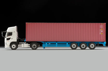 Mô hình xe Tomyca Limited Vintage TLV 1:64 Hino Profia 40ft marine container trailer (Toho Sharyo TC36H1C34) (silver) | LV-N292a
