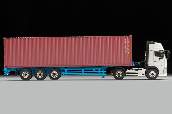 Mô hình xe Tomyca Limited Vintage TLV 1:64 Hino Profia 40ft marine container trailer (Toho Sharyo TC36H1C34) (silver) | LV-N292a
