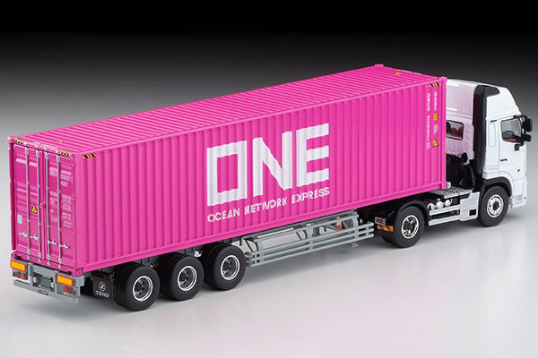 Mô hình xe Tomyca Limited Vintage TLV 1:64 Hino Profia 40ft marine container trailer (Toho Sharyo TC36H1C34) Ocean Network Express | LV-N292b