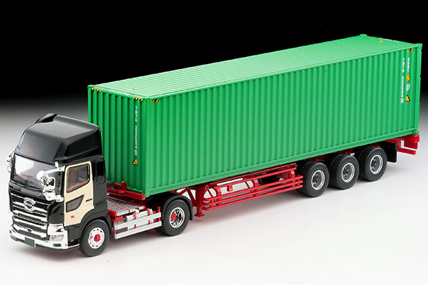 Mô hình xe Tomyca Limited Vintage TLV 1:64 Hino Profia 40ft marine container trailer (Toho Sharyo TC36H1C34) (black) | LV-N292c