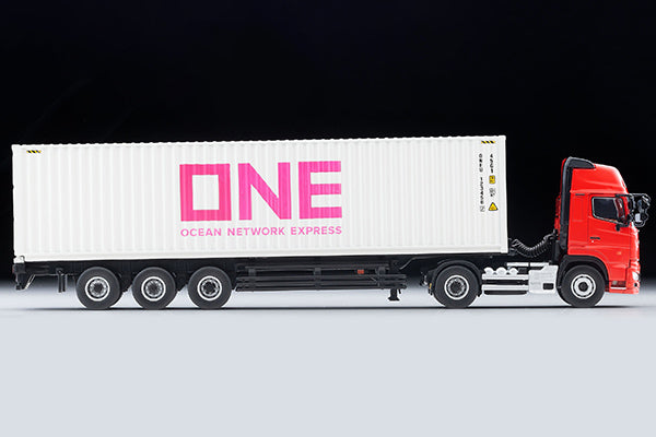 Mô hình xe Tomyca Limited Vintage TLV 1:64 Hino Profia 40ft marine container trailer (Toho Sharyo TC36H1C34) Ocean Network Express Gray Container | LV-N292d