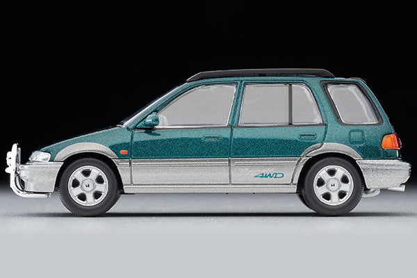 Mô hình xe Tomyca Limited Vintage TLV 1:64 Honda Civic Shuttle Beagle (green/gray) 1994 model | LV-N293b