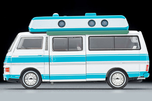 Mô hình xe Tomyca Limited Vintage TLV 1:64 Nissan Caravan camper (white/light blue) 1973 model | LV-N312a