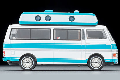 Mô hình xe Tomyca Limited Vintage TLV 1:64 Nissan Caravan camper (white/light blue) 1973 model | LV-N312a