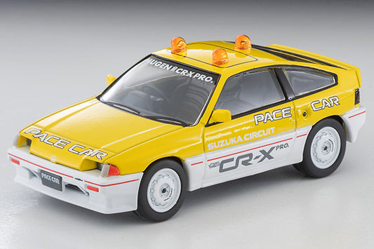 Mô hình xe Tomyca Limited Vintage TLV 1:64 Honda Ballade Sports CR-X MUGEN CR-X PRO Suzuka Circuit Pace Car (yellow/white) | LV-N318b
