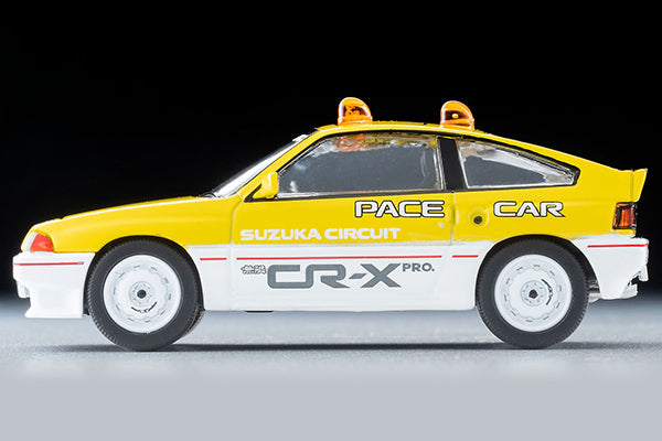 Mô hình xe Tomyca Limited Vintage TLV 1:64 Honda Ballade Sports CR-X MUGEN CR-X PRO Suzuka Circuit Pace Car (yellow/white) | LV-N318b