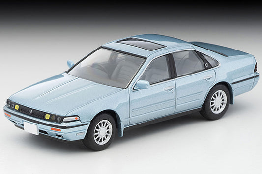 Mô hình xe Tomyca Limited Vintage TLV 1:64 Nissan Cefiro Sport Cruising (Bluish Silver) 1988 model | LV-N335a