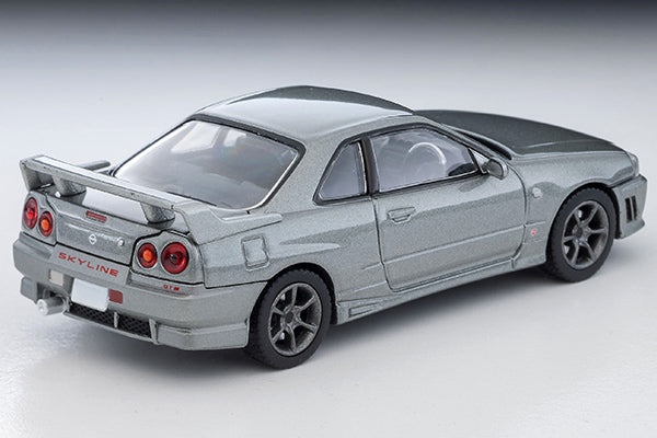 Mô hình xe Tomyca Limited Vintage TLV 1:64 Nissan Skyline 2-door sports coupe 25GT TURBO with optional parts (silver) 2000 model | LV-N353a