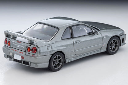 Mô hình xe Tomyca Limited Vintage TLV 1:64 Nissan Skyline 2-door sports coupe 25GT TURBO with optional parts (silver) 2000 model | LV-N353a