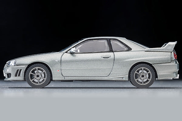 Mô hình xe Tomyca Limited Vintage TLV 1:64 Nissan Skyline 2-door sports coupe 25GT TURBO with optional parts (silver) 2000 model | LV-N353a