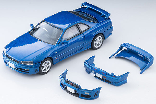 Mô hình xe Tomyca Limited Vintage TLV 1:64 Nissan Skyline 2-door sports coupe 25GT TURBO with optional parts (blue) 2000 model | LV-N353b