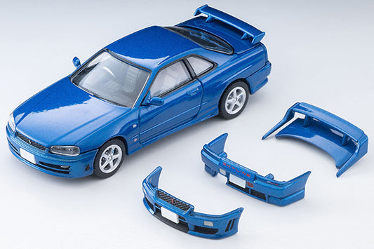 Mô hình xe Tomyca Limited Vintage TLV 1:64 Nissan Skyline 2-door sports coupe 25GT TURBO with optional parts (blue) 2000 model | LV-N353b