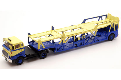 Mô hình xe Tomyca Limited Vintage TLV 1:64 Hino HE366 Car Transporter (Navy/Beige) | LV-N89b