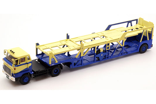Mô hình xe Tomyca Limited Vintage TLV 1:64 Hino HE366 Car Transporter (Navy/Beige) | LV-N89b