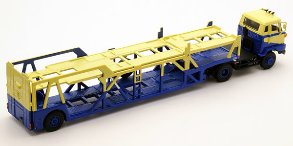 Mô hình xe Tomyca Limited Vintage TLV 1:64 Hino HE366 Car Transporter (Navy/Beige) | LV-N89b