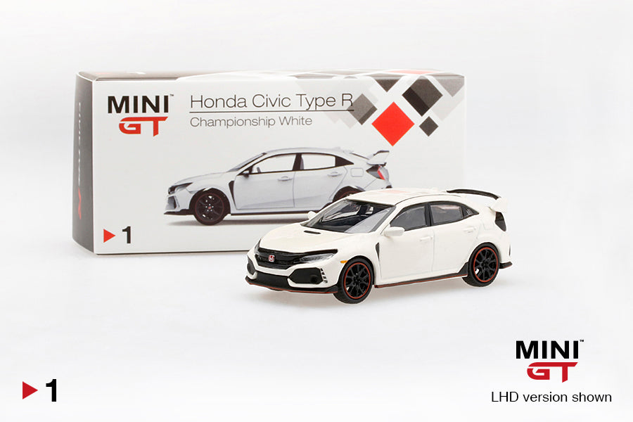 Mô hình xe Mini GT 1:64 Honda Civic Type R (FK8) Championship White - MGT00001