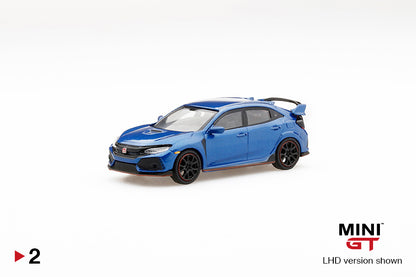 Mô hình xe Mini GT 1:64 Honda Civic Type R (FK8) Aegean Blue Metallic - MGT00002