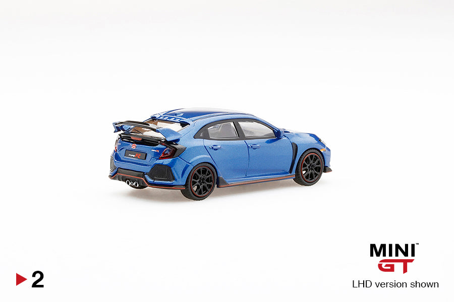 Mô hình xe Mini GT 1:64 Honda Civic Type R (FK8) Aegean Blue Metallic - MGT00002