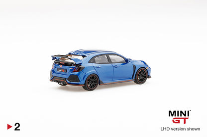 Mô hình xe Mini GT 1:64 Honda Civic Type R (FK8) Aegean Blue Metallic - MGT00002
