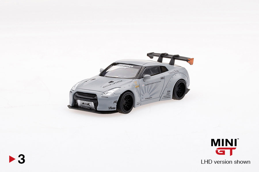 Mô hình xe Mini GT 1:64 LB★WORKS Nissan GT-R (R35) Matte Grey - MGT00003