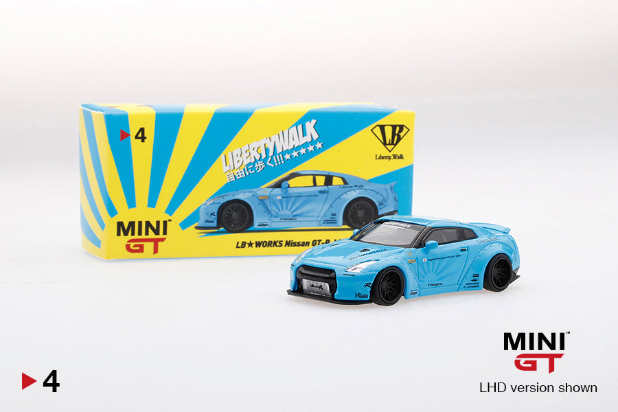 Mô hình xe Mini GT 1:64 LB★WORKS Nissan GT-R (R35) Light Blue - MGT00004