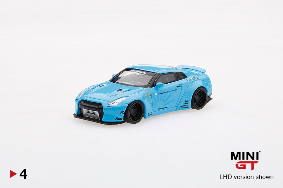 Mô hình xe Mini GT 1:64 LB★WORKS Nissan GT-R (R35) Light Blue - MGT00004