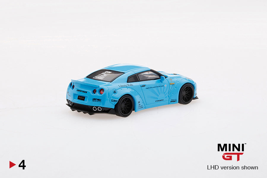 Mô hình xe Mini GT 1:64 LB★WORKS Nissan GT-R (R35) Light Blue - MGT00004
