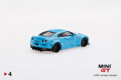 Mô hình xe Mini GT 1:64 LB★WORKS Nissan GT-R (R35) Light Blue - MGT00004